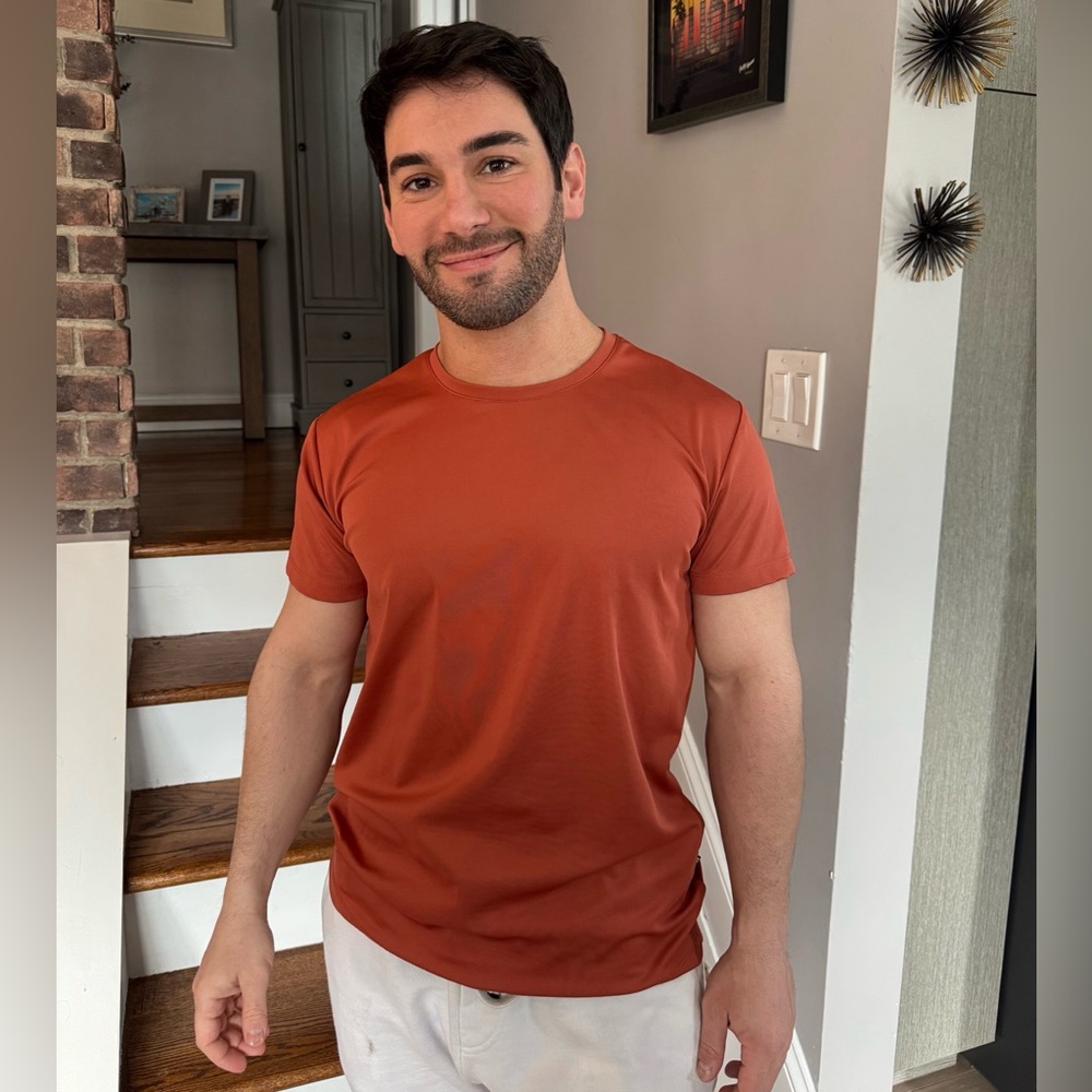 Orange Short Sleeve Shirt | Size Small